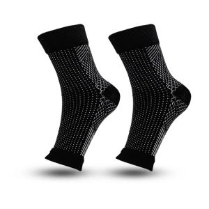 2PCS Zipper Compression Sock Women Men High Elasticity Nylon Closed Toe Pressure Stocking for Edema Varicose Veins