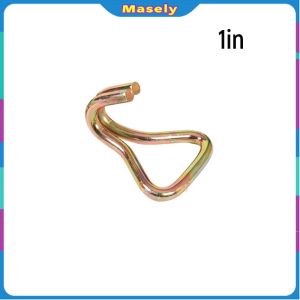Masely Double J Hooks Plate Hook Heavy Duty Ratchet Tie Down Webbing Strap Accessories 1pc