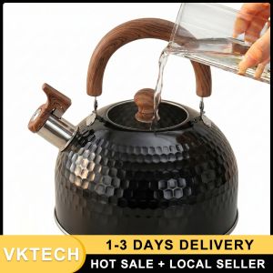 Stainless Steel Tea Kettle 3L Stovetop Whistling Teapot with Anti-hot Handle for Boiling Water Coffee Milk