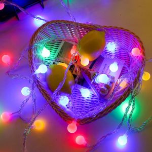 QIHUISHI Led màu đèn chiếu sáng chuỗi chuỗi gian hàng ánh sáng chiếu sáng nhỏ Dây chuyền đeo ánh sáng đèn lồng cắm trại đèn ngôi sao đèn giáng sinh Đèn trang trí pin USB