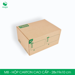 M8 - 28x19x10 cm - 20 hộp carton đóng hàng cao cấp - Thùng carton hộp gói hàng | Magix Packaging