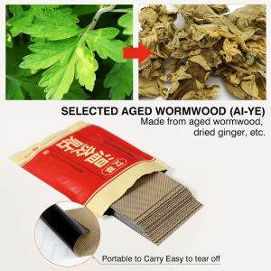 Agdoad 20Pcs Ginger Moxa Patch Self Heating Therapy Patch Chinese Moxibustion Sticker Joint Pain Relief Neck Waist Back Shoulder Patches