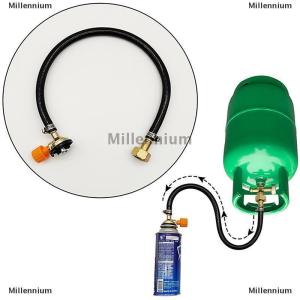 [COD] Millennium Gas Refill Adapter Leakproof Rubber Gas Refill Pipe Tube Cylinder Convertor Filling Tank Coupler Accessories Valve Braided Hose