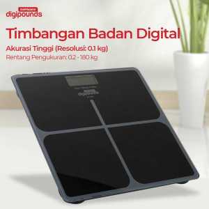 Taffware Digipounds Timbangan Berat Badan Digital Kaca Akurasi Tinggi 180kg BT-986 - OMHANFBK