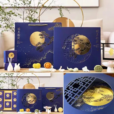 Ready Stock｜Luxury Mooncake Gift Box Mooncake box Kotak hadiah Mooncake mewah 2025 高档中秋月饼包装盒4粒装| 月饼盒 Ships Out Fast Order Now！现货速发