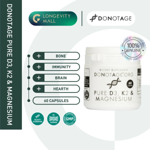 DoNotAge Pure D3 K2 & Magnesium 60 Capsules