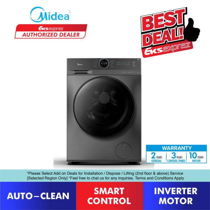 Midea 2 in 1 Washer Dryer Combo MF200D100WB (10KG/7KG) MF200D120WB ...