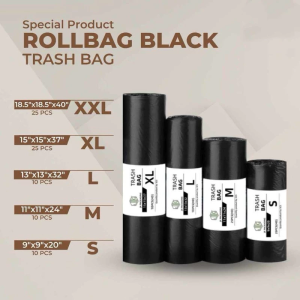 Garbage Bag/Black Garbage Bag/High Quality Garbage Bag/ Trash Bag Black Plastic Bags Makapal Universal Garbage Bin for Home Hotel Dining Room Kitchen Classroom Office