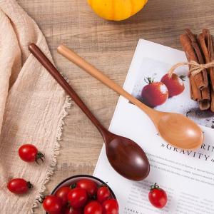 Long Handled Wooden Spoon Wooden Soup Spoon Tableware Cooking Honey Coffee Spoon Mixing Spoon