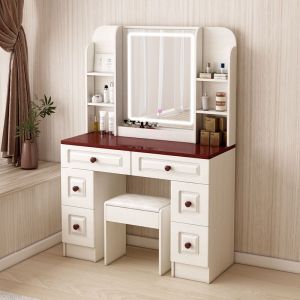 Dressing Table Dresser Bedroom Modern Minimalist Dresser Mirror Makeup Table Small Household Dresser Organizer