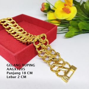 Gelang Xuping / Gelang rantai warna emas dua susun AAGX1205