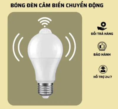 Bóng đèn Led thông minh 7W có cảm biến chuyển động