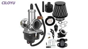 PZ30 Carburetor 30mm Carb Kit with Intake Manifold Compatible with GX390 GX340 GX270 GX240 Predator 420 301cc EngineBike Go Kart Cart CG 200cc 250cc Roketa Sunl JCL Chinese ATV Quad Parts