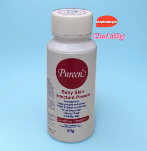 Hộp bông chấm phấn Pipi cho bé có ngăn chứa phấn riêng - Bông chặm phấn cho trẻ sơ sinh - Phấn thơm cho bé sơ sinh