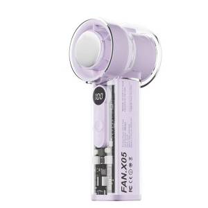 Portable X05 Transparent Handheld Turbo Fan with High Wind Speed Cooling Fan 3000mAh
