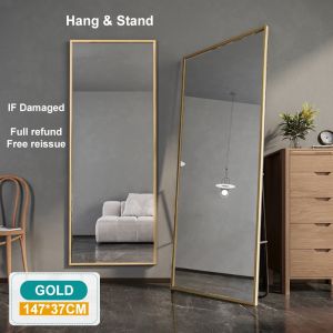 KEKEE Full-length Mirror Explosion-proof Rounded Corner Mirror Dressing Floor Mirror Wall Mounted Fitting Mirror Home Bedroom Bathroom Mirror