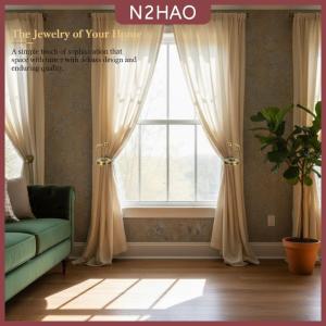 N2HAO 2 cái kim loại rèm holdbacks Hợp kim kẽm Tie trở lại móc Treo Tường Gắn chủ cho cửa sổ phòng ngủ nhà hỗ trợ thuận tiện