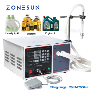 ZONESUN GZ-GFK17B Liquid Filling Machineเครื่องบรรจุอัตโนมัติผงซักฟอกแชมพูเครื่องทำน้ำผลไม้น้ำมันน้ำนมLiquidเครื่องเติมขวดน้ำ