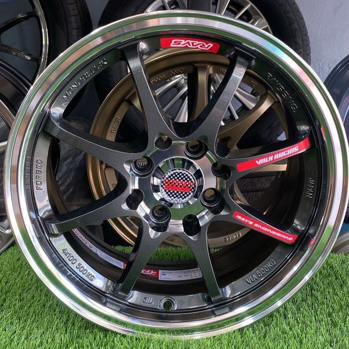 Volk Rays CE28 15 Inch 7jj 4H100 ET38 Gunmetal & Nardo Grey Nardo 