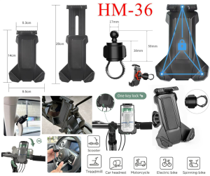 Holder Motor Universal HM-36 Bisa Untuk Di Stang & Spion Motor Dudukan Hp Multifungsi