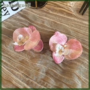 tuokaiguoji 1 đôi dép trang trí hoa Giày phụ kiện kỳ nghỉ phong cách có thể tháo rời Bướm Phong Lan Giày quyến rũ tự làm giày khóa