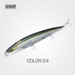 Kingdom New Floating Chậm Chìm Cá Thu Hút 180 Mét 29 Gam/33 Gam Wobblers Minnow ABS Nhựa Mạnh Hooks Sáu Màu Sắc Cho Lựa Chọn
