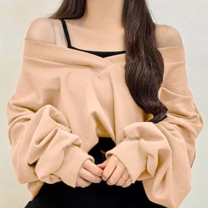 Villows Crop Sweater Wanita Oversize Terbaru Korean Style
