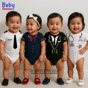 Career Baby Onesie with Name Cute Monthly Milestone Costume Outfit 0-12 Months Cotton PH