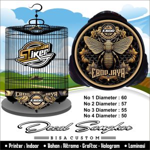 Stiker Sangkar Murai Butterfly 3D