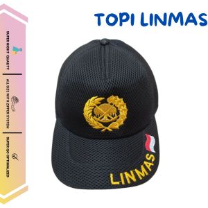 MFD bisa COD Topi Linmas PAMEN WINGS Abu Terbaru Warna Abu SNI Topi jaring linmas new 2024