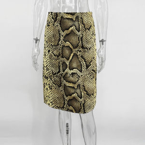 Tossy Snakeskin Printed Fashion Skirt Womens High Waist Slim Contrast Patchwork Commute Streetwear Female Vintage Y2k Skirt2026