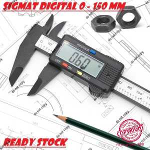 Jangka Sorong Sigmat Digital Stainless Vernier Caliper Alat Ukur 150mm