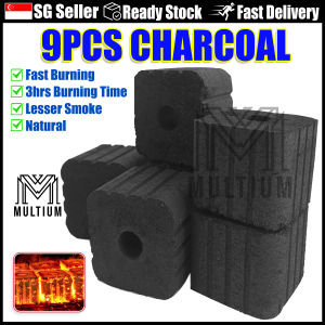 Charcoal Set 9pcs BBQ Tool Set Incense Burner Fast Ignition Charcoal Set Upgraded Charcoal Set Picnic Camping Tea Outdoor Quick Charcoal Set