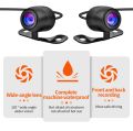 SE60 Motorcycle Recorder 3.0 Inches IPS Screen Front and Rear Lens Makes the IP65 Waterproof Support Playback Video View Pictures. 
