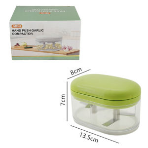 Household Hand Push Garlic Cutter Multifunctional Stainless Steel Manual Food Garlic Mincer Onion Vegetable Chopper Kitchen Chili