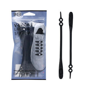 Silikon Tali Sepatu Praktis Tanpa Ikat Flexible Elastis Tali Sepatu Modern Untuk Anak Dewasa 14 Pcs