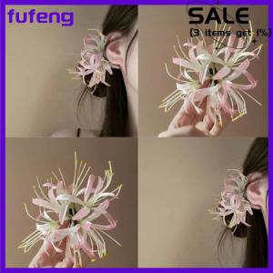 fufeng Super Delicate Flower Hair Clip Seaside Atmosphere Clip Photo Hair Accessories Duckbill Clip Lily Hairpins Side Clips