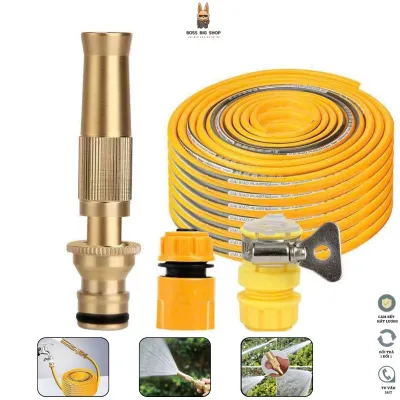 Vòi xịt tăng áp rửa xe vệ sinh nhà cửa Dài 5-10 mét Đầu phun làm từ đồng tạo áp lực cao điều chỉnh 4 kiểu tia khác nhau