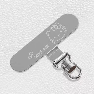 360 Rotatable Universal Phone Lanyard Gasket Anti-Interference Charging Clip Stainless Steel Phone Strap for All Models Silver Black Rose Gold lanyard for phone