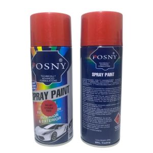 POSNY SPRAY PAINT GLOSSY FOR SMOOTH AND LONG LASTING FINISH 400G REDYELLOWWHITECLEAR BLACKBLUE