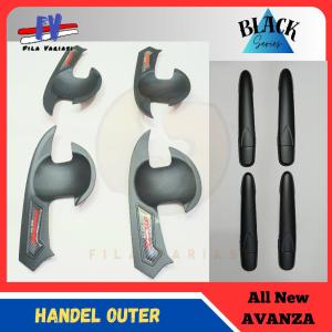 Cover Handle Outer Pegangan Pintu Mobil Toyota Avanza 2012 2021 Hitam Doff