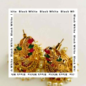 Indian Jhumka Earring Gold Plated Elegant New Styles Bollywood Earrings(BW25/04)