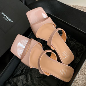 Square Toe & Straight Strap Nude Sandals: A Stylish Summer Choice