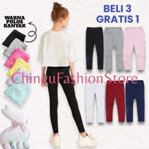 PROMO SPESIAL BELI 3 GRATIS 1 / Legging Anak Motif & Polos Terbaru / Celana Panjang Lejing Anak Umur 1-13 Thn