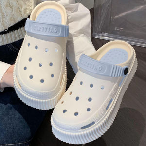 Sheii สินค้าขายดี รองเท้าแตะหัวโตแฟชั่น ยางนิ่มใส่สบาย ดีเทลเป็นสีทูโทน มีสายรัดส้น พื้นกันลื่น แมทช์ลุตไหนก็น่ารักสุดๆ