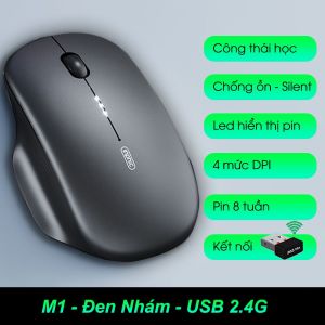 Chuột máy tính bluetooth không dây SIDOTECH INPHIC M1P tắt tiếng chống ồn pin sạc lần laptop tablet mabook văn phòng