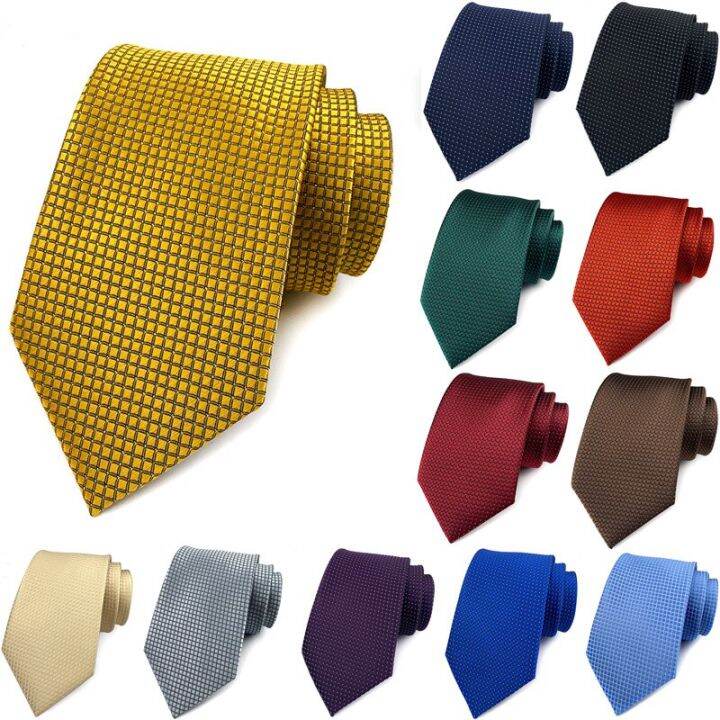 Fashion Mens Ties Silk Luxury Neck Tie 8cm Cravate Geometric PLAIDS ...