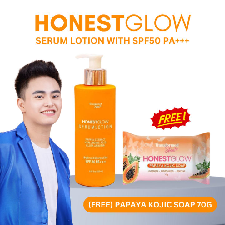 Original Honest Glow Serum Lotion (250ml) with FREE-Honest Glow Soap ...