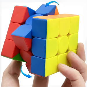 3x3 Magic Cube Educational Puzzle Toy for Kids Smooth Rotating Speed Cube Early Learning Brain Game Anti-drop Safe ABS Toy for Children Concentration Training
