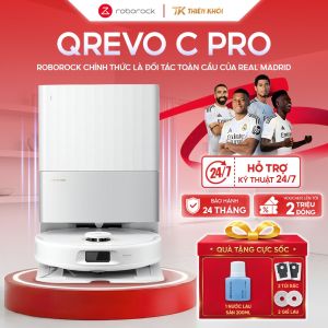 Robot Hút Bụi Lau Nhà Roborock Qrevo C Pro / S pro | 18.500Pa Tự Giặt Sấy Giẻ Lau Xoay Kép Chống Rối